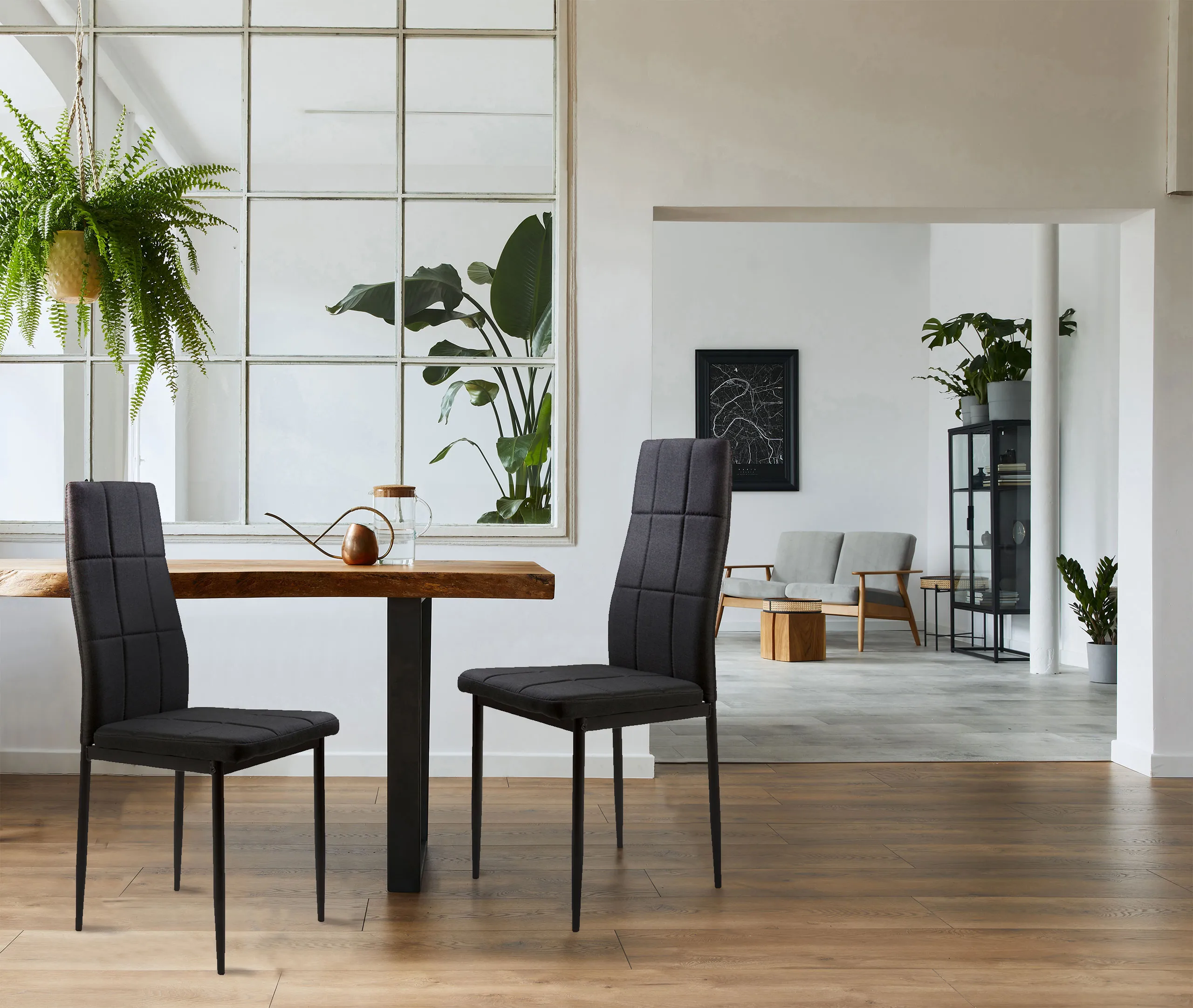 modernhome set stolica za blagovaonicu dc860-4 crni - slika 9