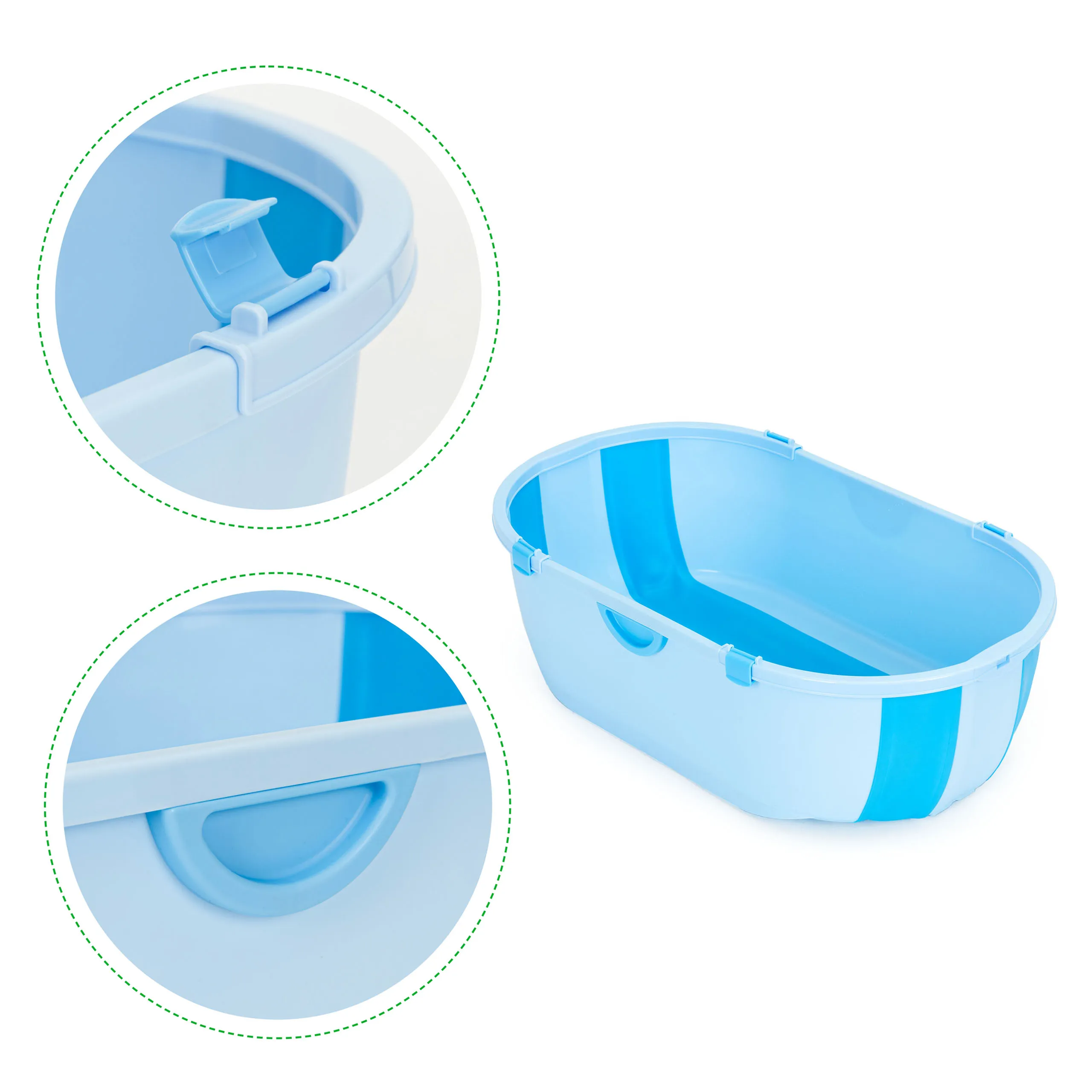 ecotoys sklopiva kada za bebe plava - slika 5