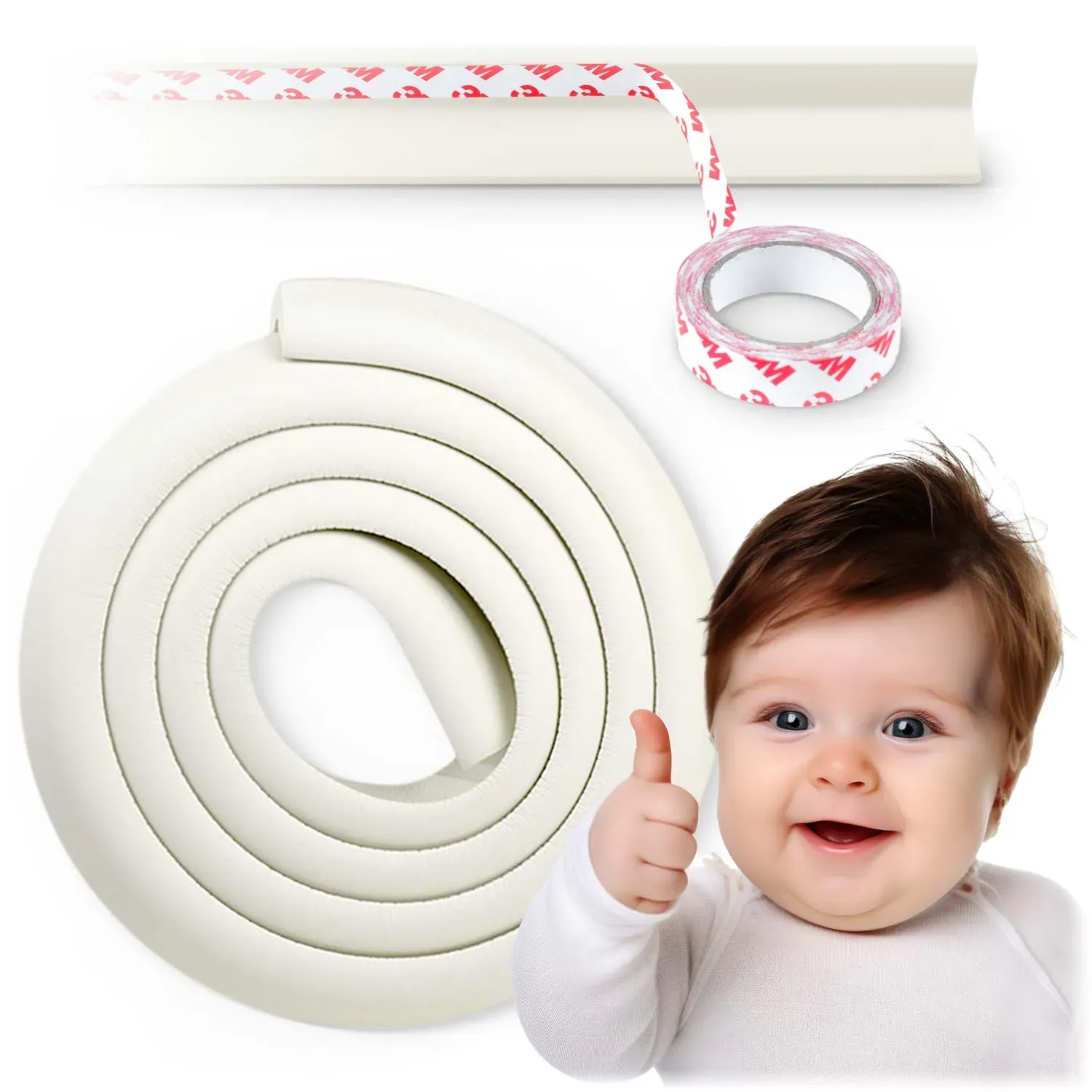 ricokids 798700 pjenasta zaštitna traka, bijela, 2 m - slika 2
