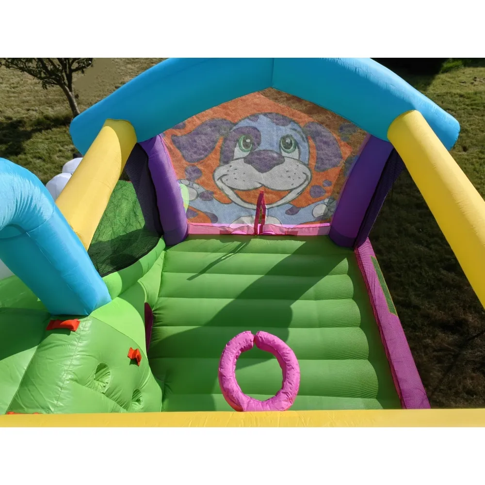 happy hop puppy land dog dvorac na napuhavanje s toboganom - slika 3