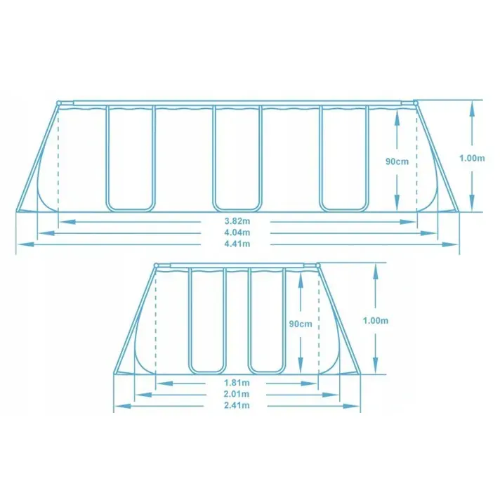 vrtni bazen s okvirom 404 x 201 x 100 cm 11 u 1 bestway 56441 - slika 5