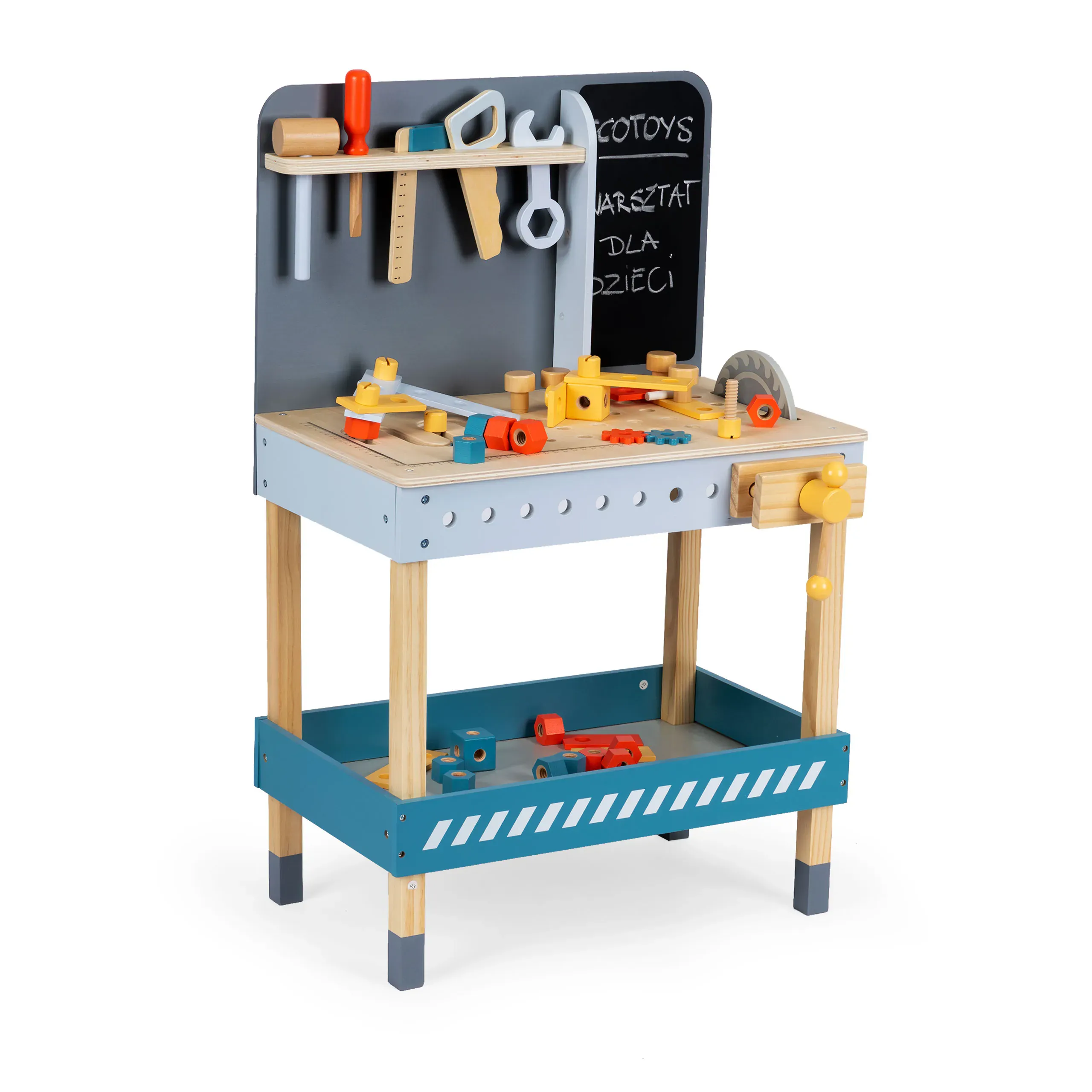 ecotoys esc-w-033 drvena dječja radionica s alatima 47 elemenata - slika 3