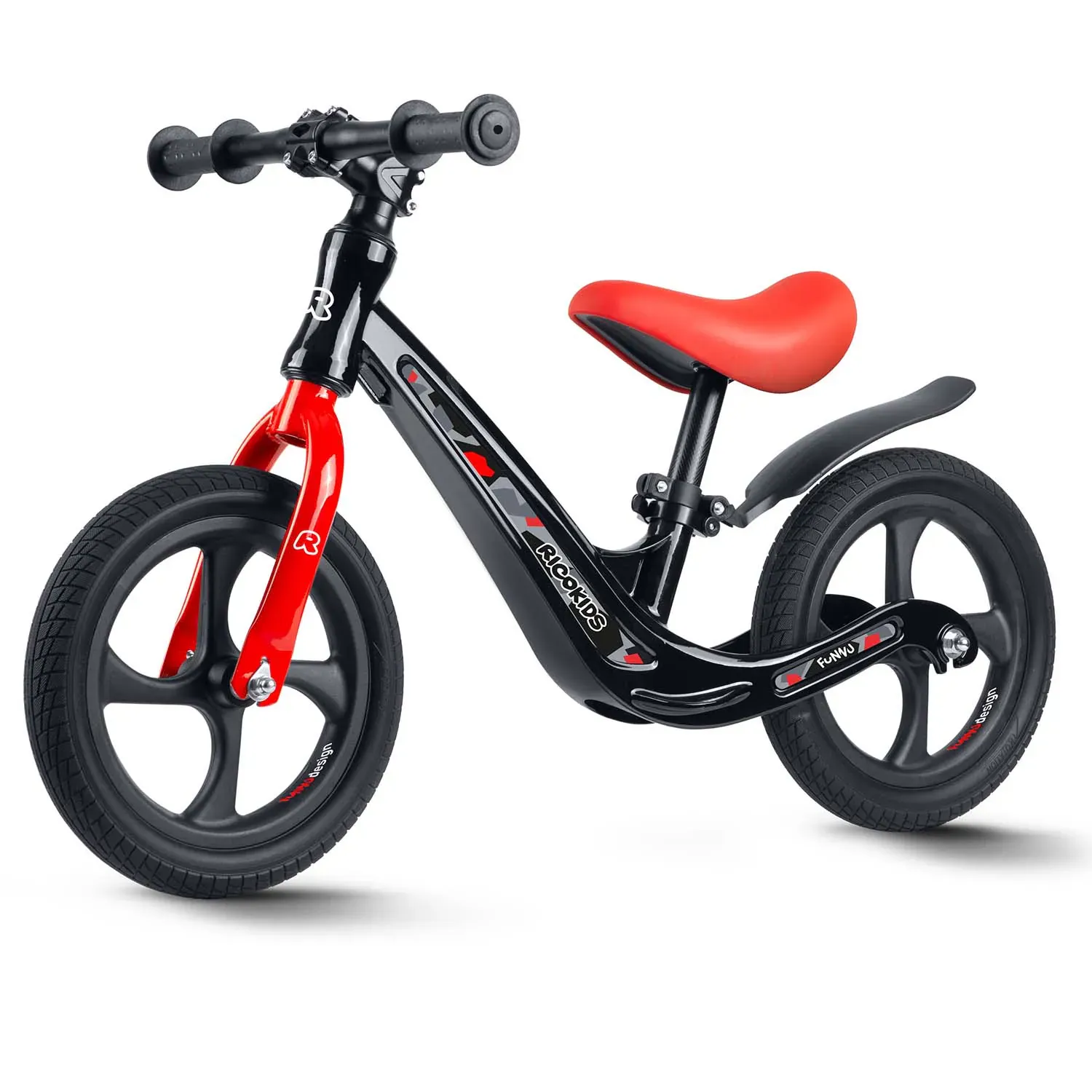 ricokids funnu bicikl bez pedala, crno narančasti - slika 2