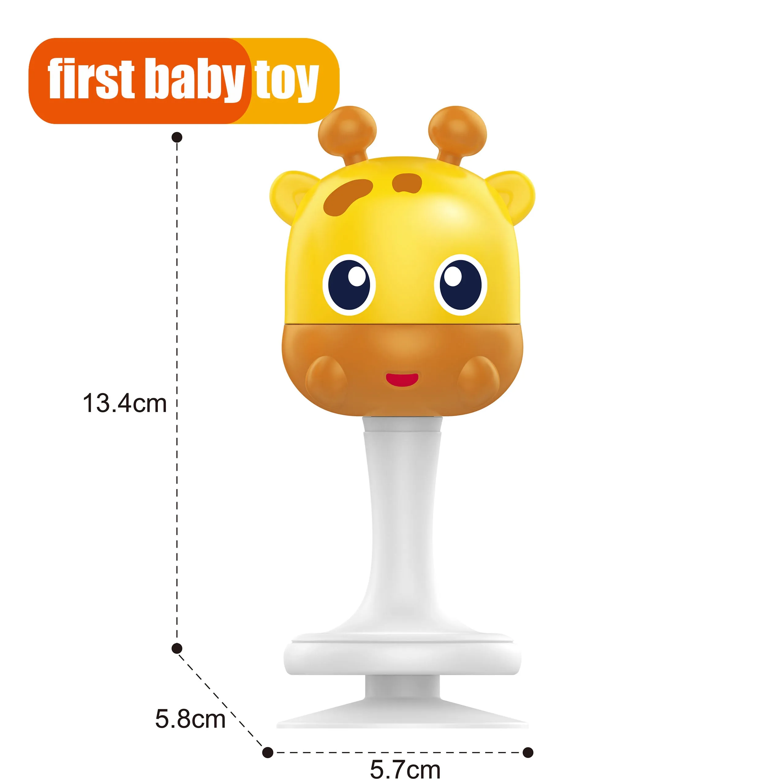 woopie zvečka za bebe - žuta žirafa 0m+ - slika 9