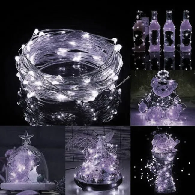 led lampice na baterije, 50 led dioda - slika 9