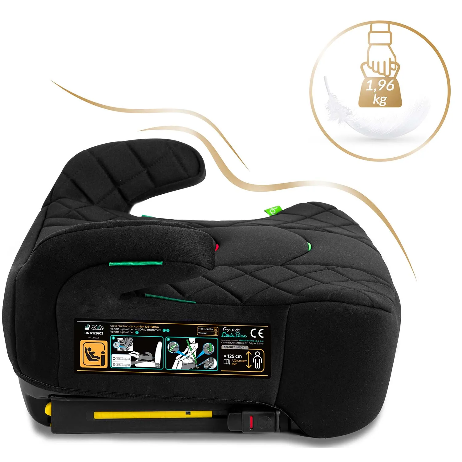 fodječja autosjedalica louis i isofix 22 - 36 kg nukido 710200 - slika 8
