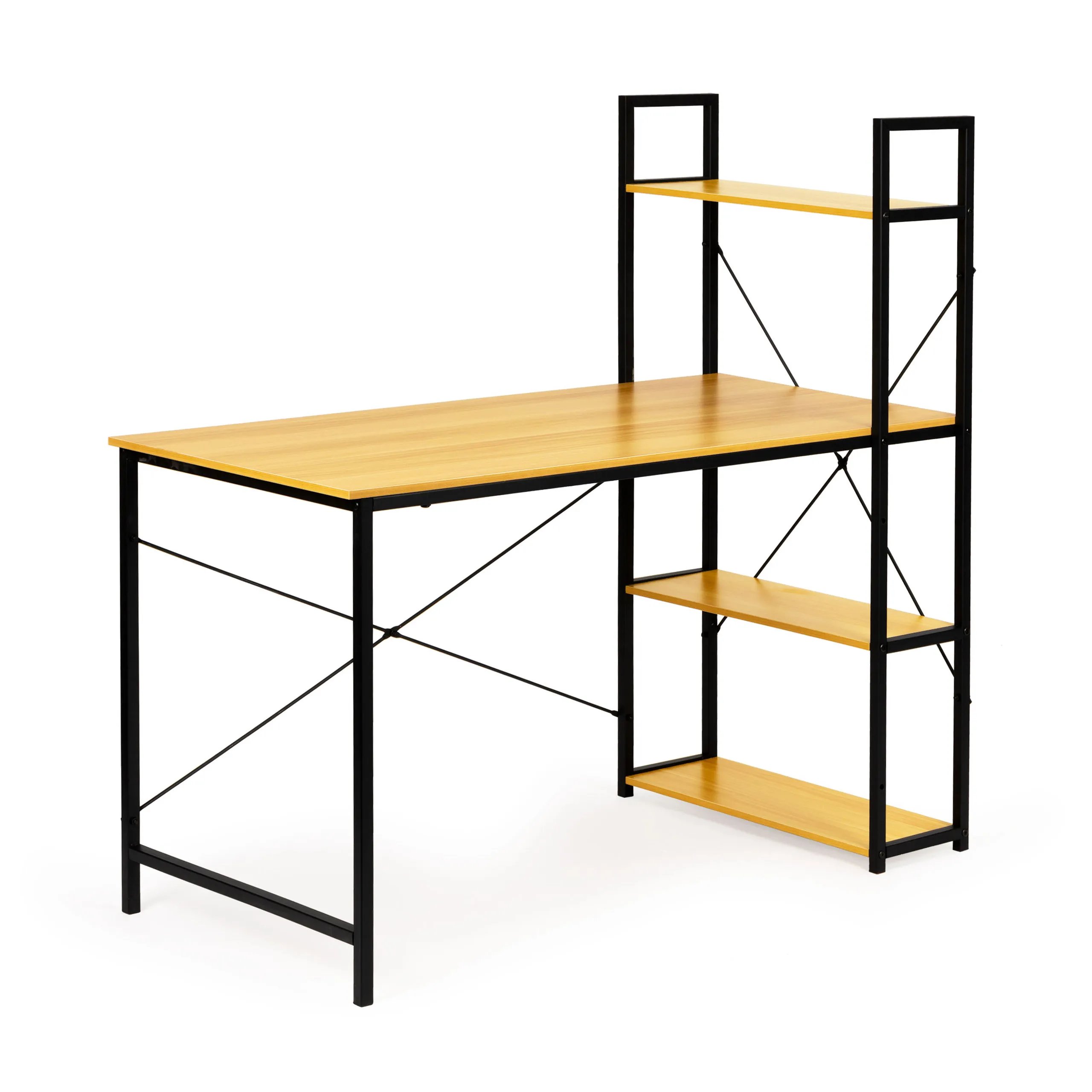 modernhome stol kombinacije drva i metala - slika 3