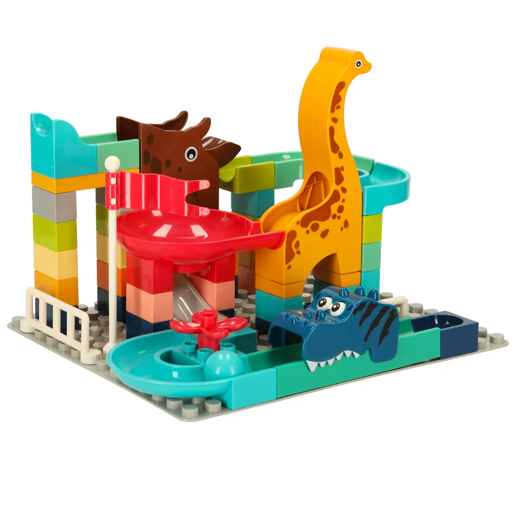 staza s loptom za dinosaure creative blocks 62 kom - slika 3
