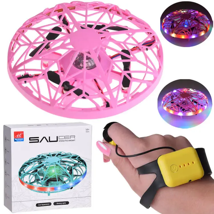 leteći disk dron s led svjetlom - slika 2
