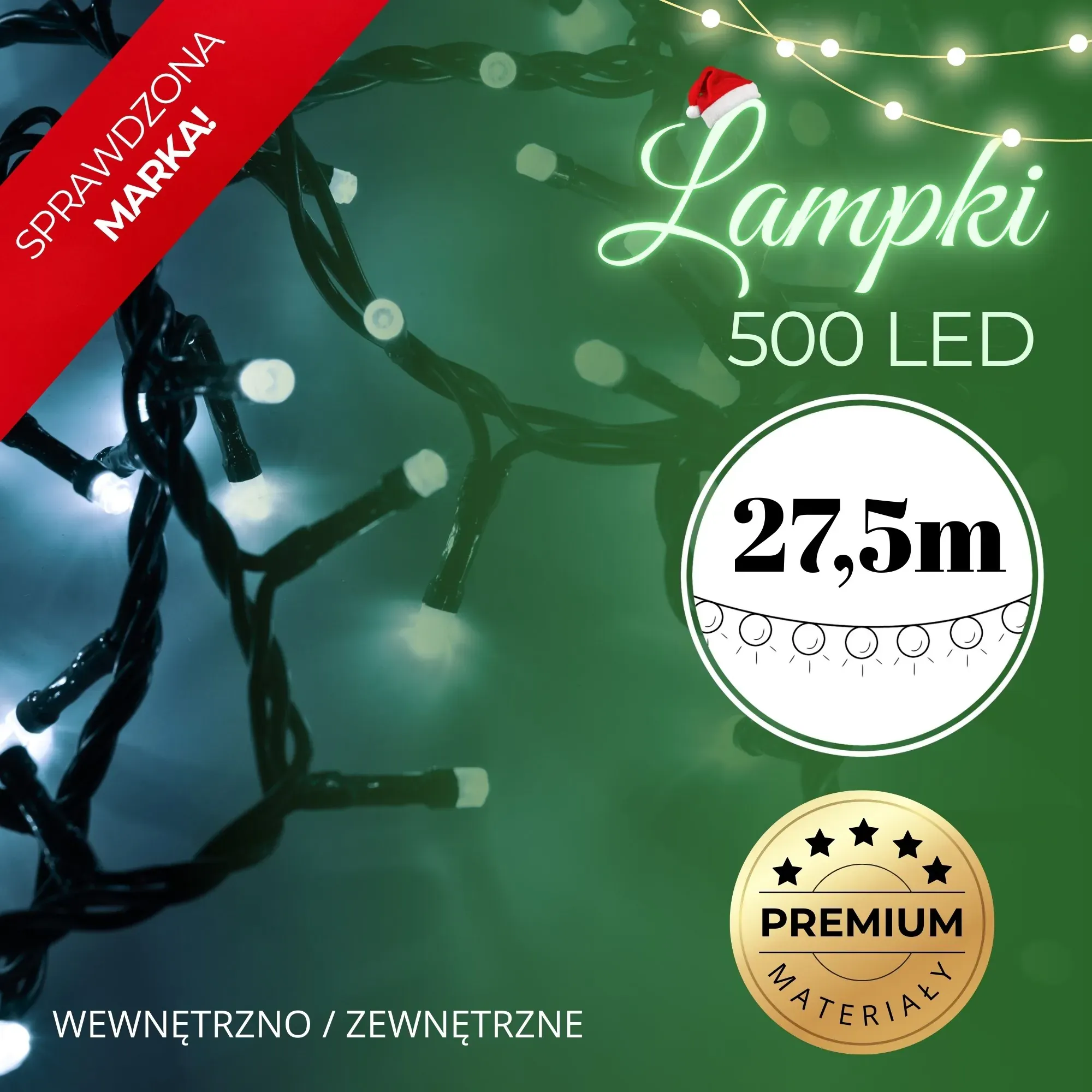 božićne led lampice s efektom treperenja 500 led hladno bijela - slika 2