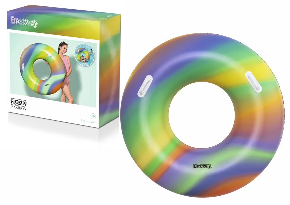 bestway krug na napuhavanje 119 cm rainbow - slika 3