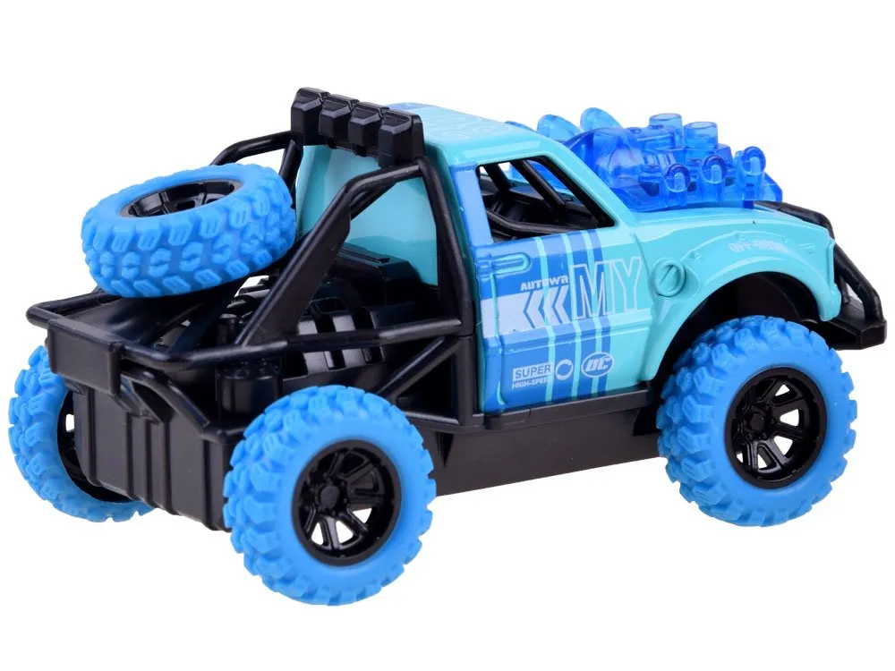 metalni autić predator 4x4 plavi - slika 6