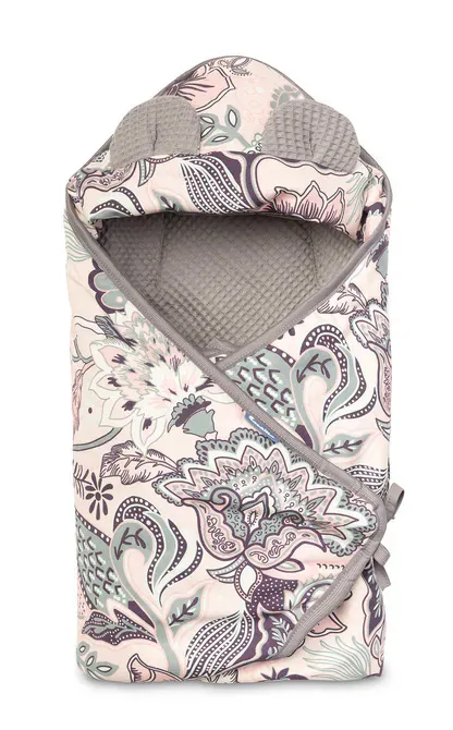 waffle carry-cot deka za umotavanje grafit - slika 2