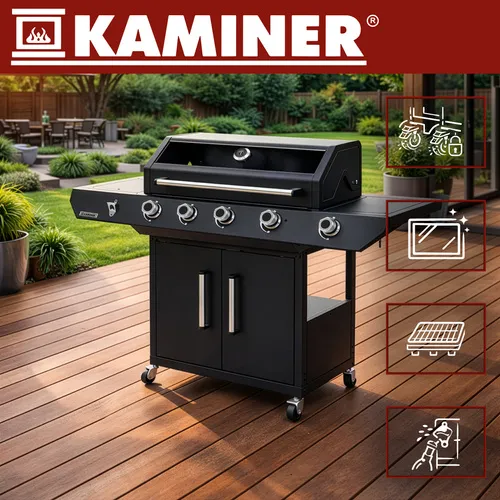 kaminer plinski roštilj 4+1 17kw varen black 5.0 - slika 4