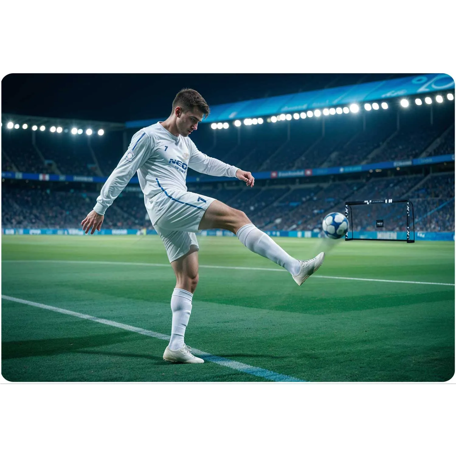 nogometni gol 300 x 200 x 120 cm ns-472 šesterokutni - slika 5