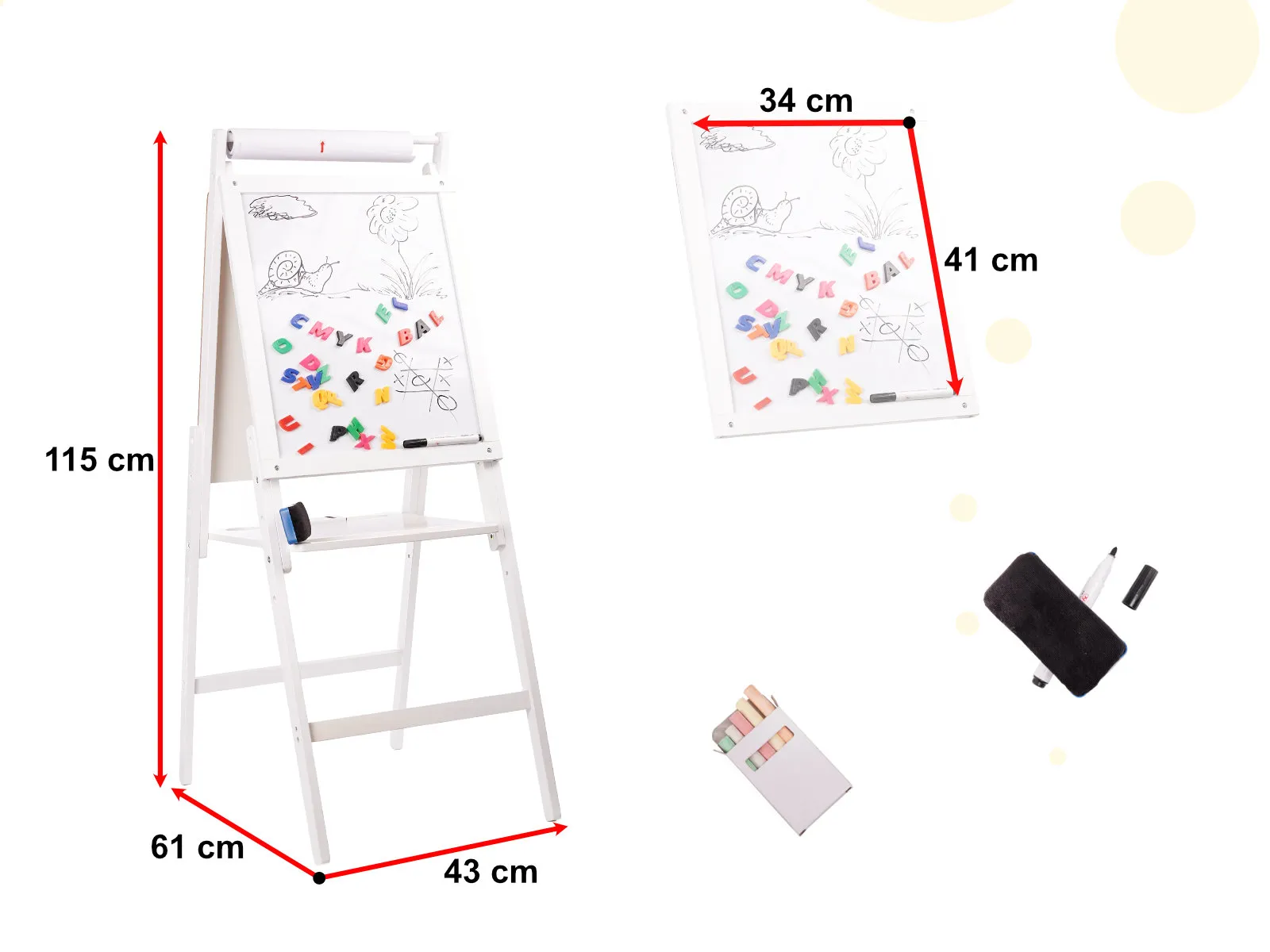velika drvena ploča kreda magnet xxl 115cm - slika 5