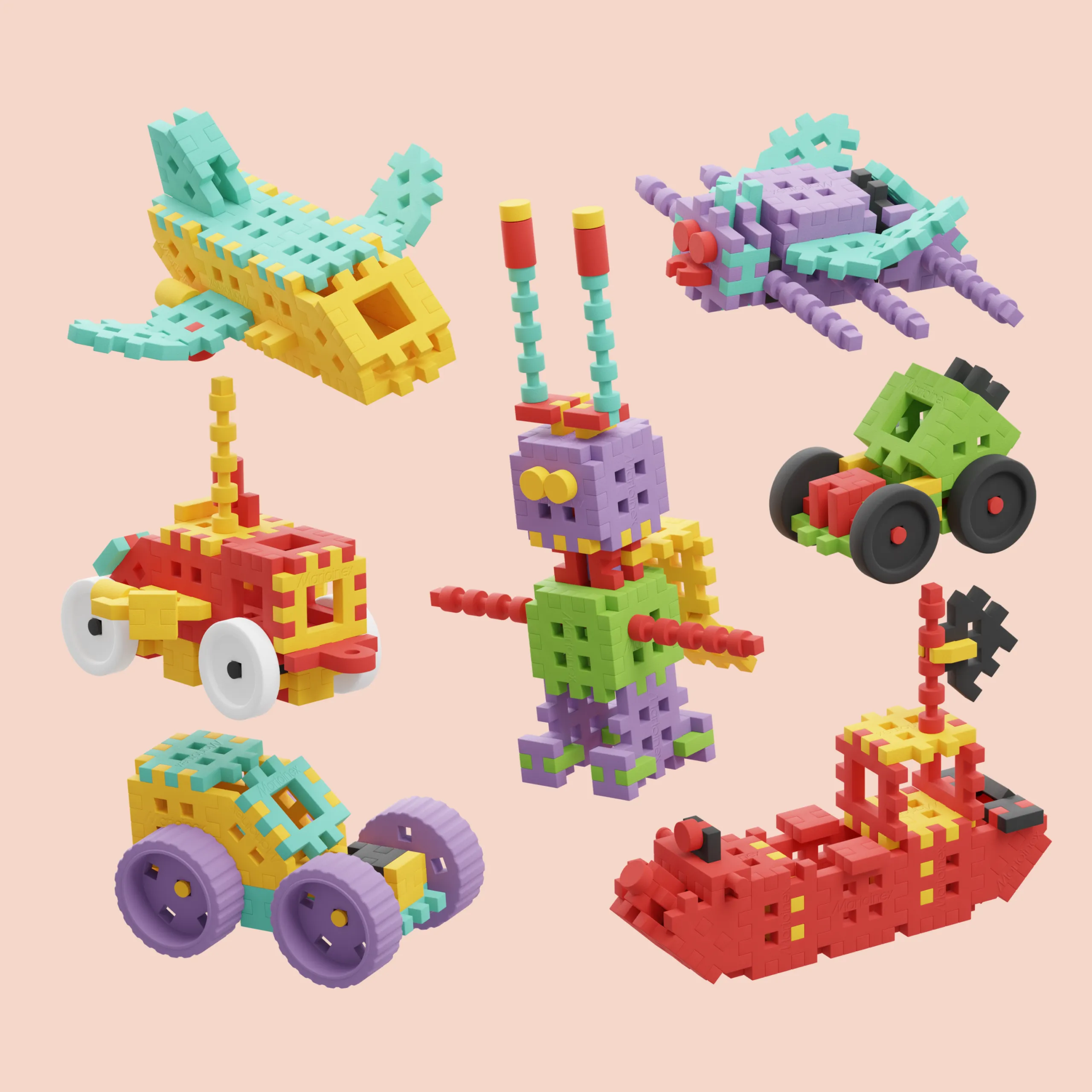 marioinex set waffle kockica majstor 200kom. - slika 3