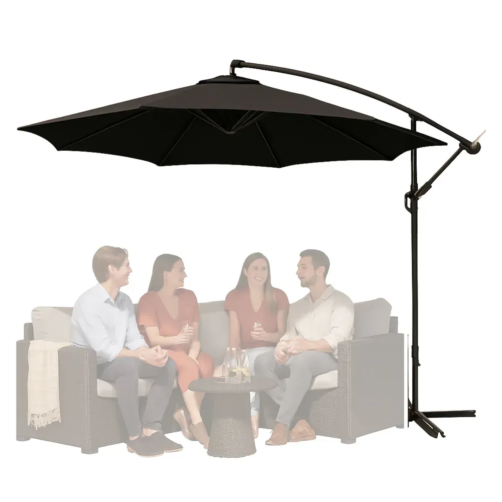 bočni vrtni suncobran s podesivim nagibom 350 x 250 cm antracit - slika 4