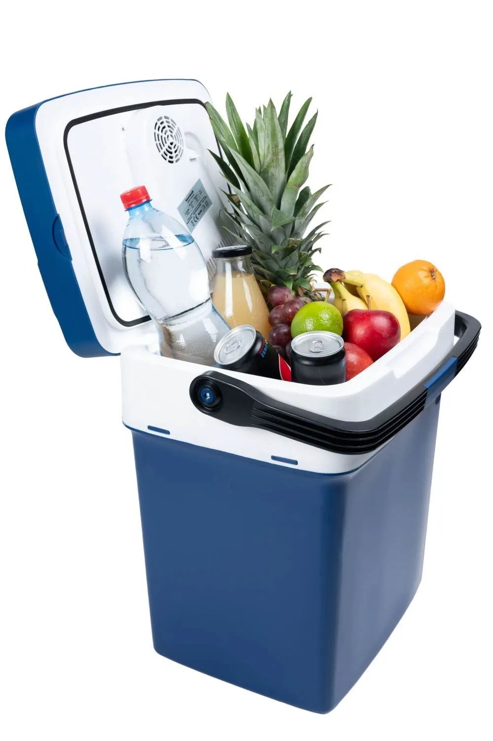 prijenosni auto hladnjak, 29l, 220-240v dc12v, funkcija grijanja, gratis umetak, plavi - slika 5