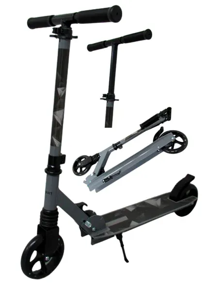 dječji veliki romobil h10 crni sklopivi kotači 145 mm - slika 2
