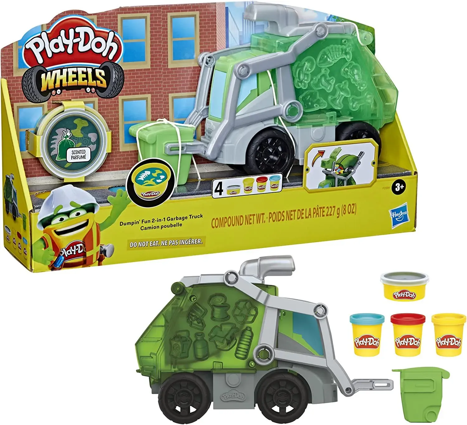 play-doh dumpin' fun 2-u-1 kamion za smeće hasbro f5173 - slika 2