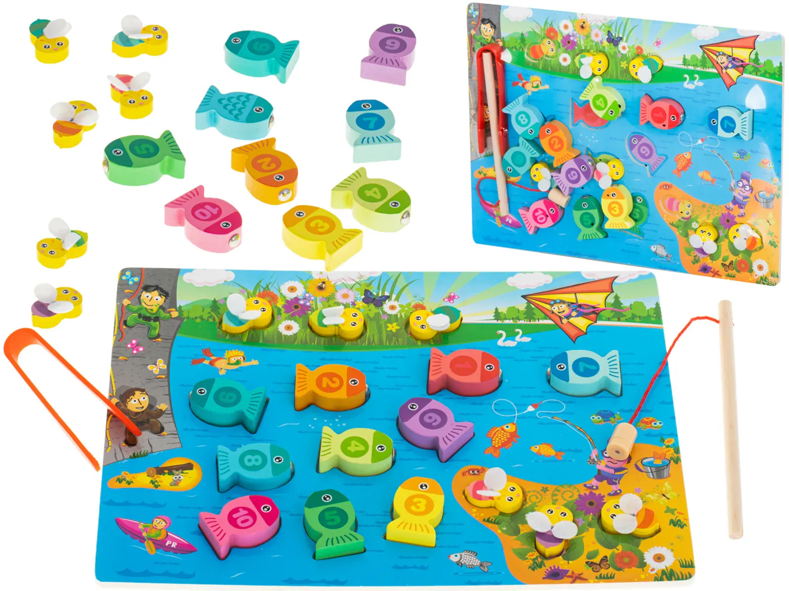 montessori magnetno pecanje 3u1 ribe i pčele - slika 2