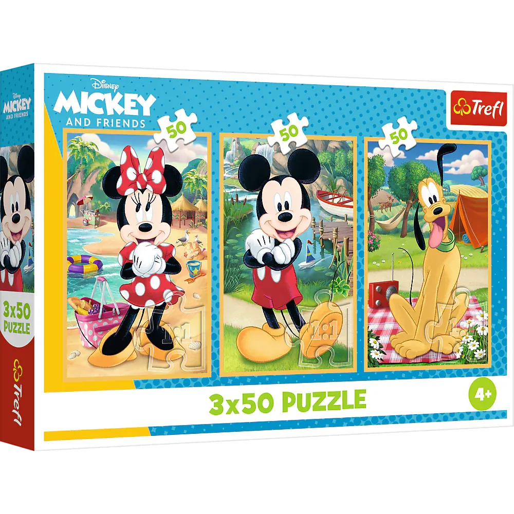 puzzle - 3x50 - miševi na odmoru disney trefl 34881 - slika 2