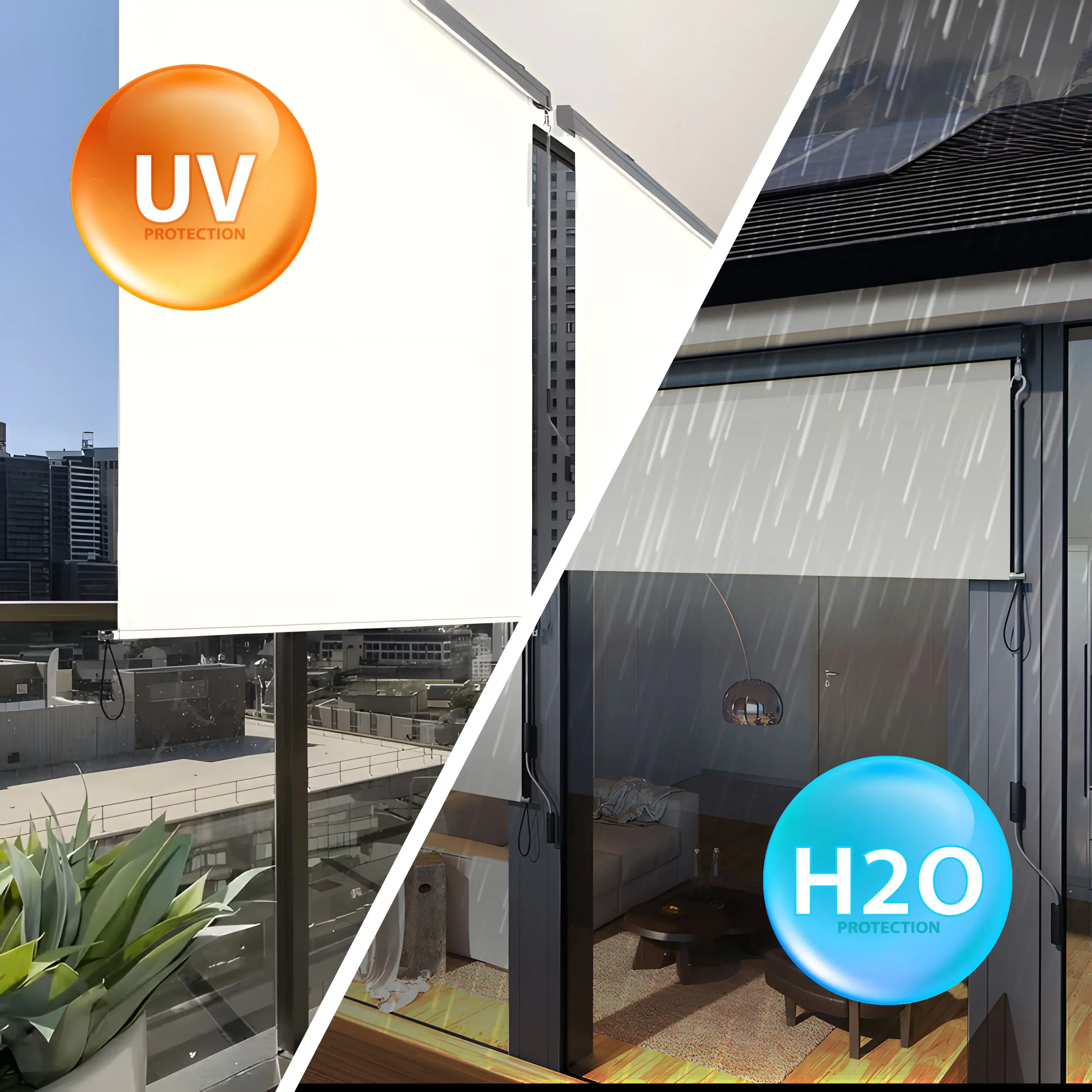 vertikalna rolo tenda s ručicom, balkon, terasa, bež, multigarden - slika 6