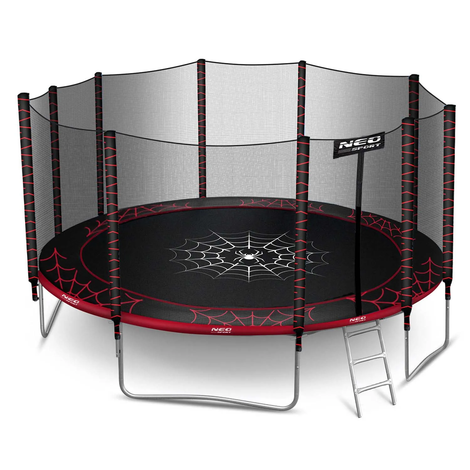 vrtna trampolina 465 cm s vanjskom zaštitnom mrežom i ljestvama neo-sport - slika 9
