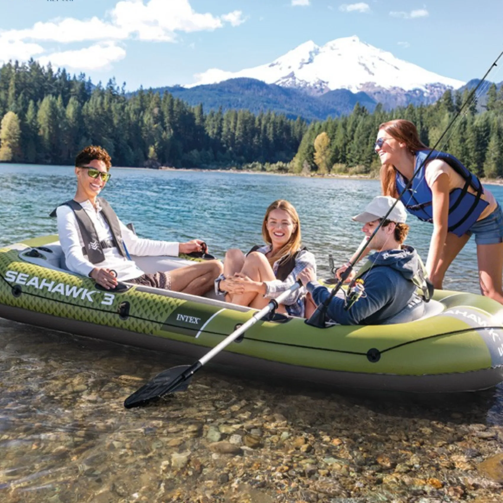 intex napuhujući čamac seahawk 3 za 3 osobe, s pumpom i 2 vesla, 66333 - slika 5