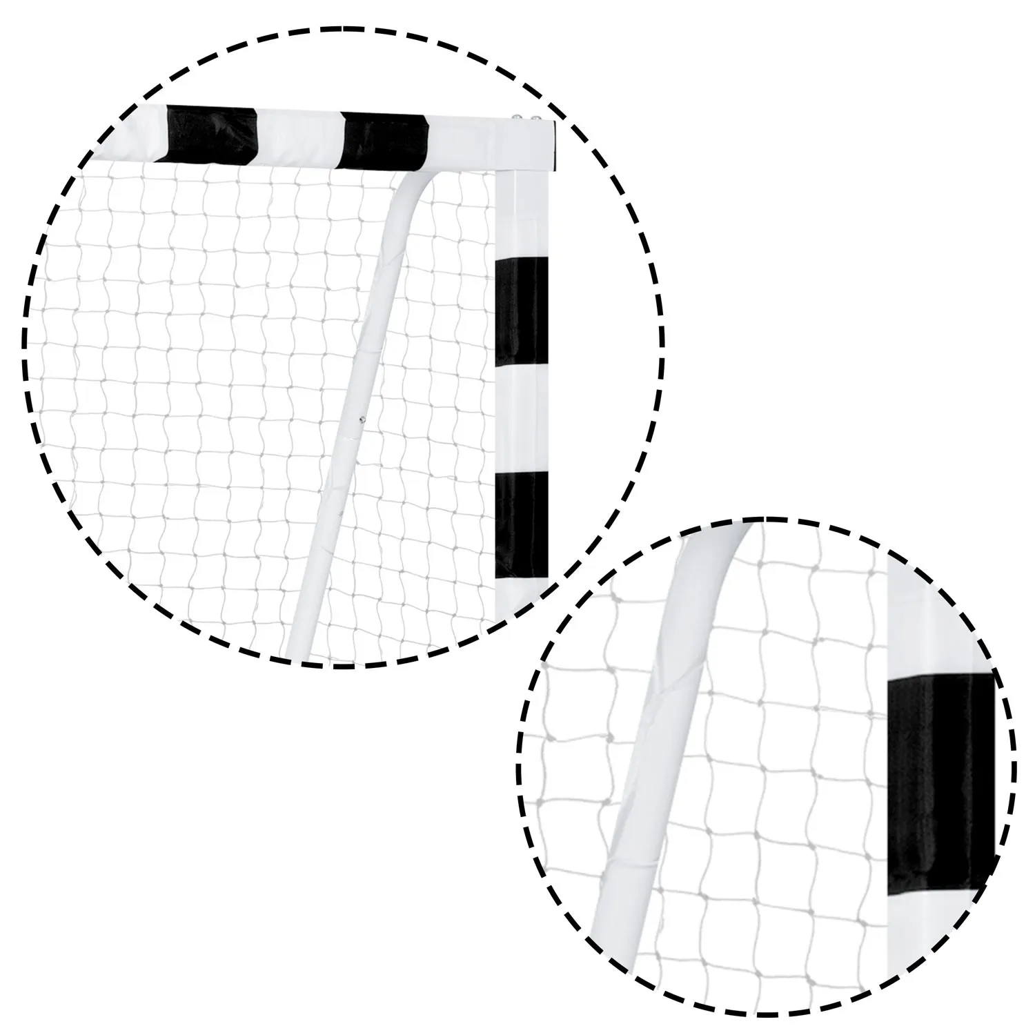 nogometni gol 300 x 160 x 90 cm ns-460 crno-bijeli - slika 3