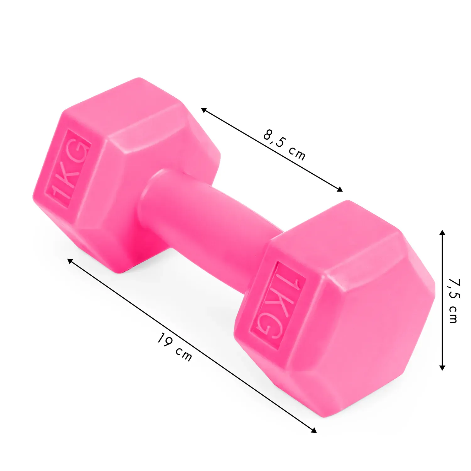 modernhome bučice za vježbanje a1 2x1kg roze - slika 8