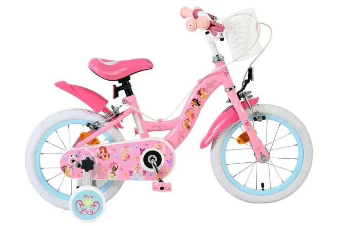 volare dječji bicikl disney princess 14″ ružičaste boje, s dvije ručne kočnice - slika 2