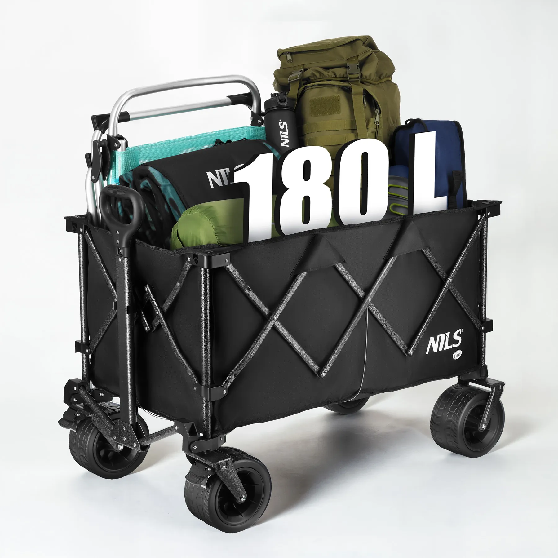 nils camp crna xxl kolica 180l - slika 6