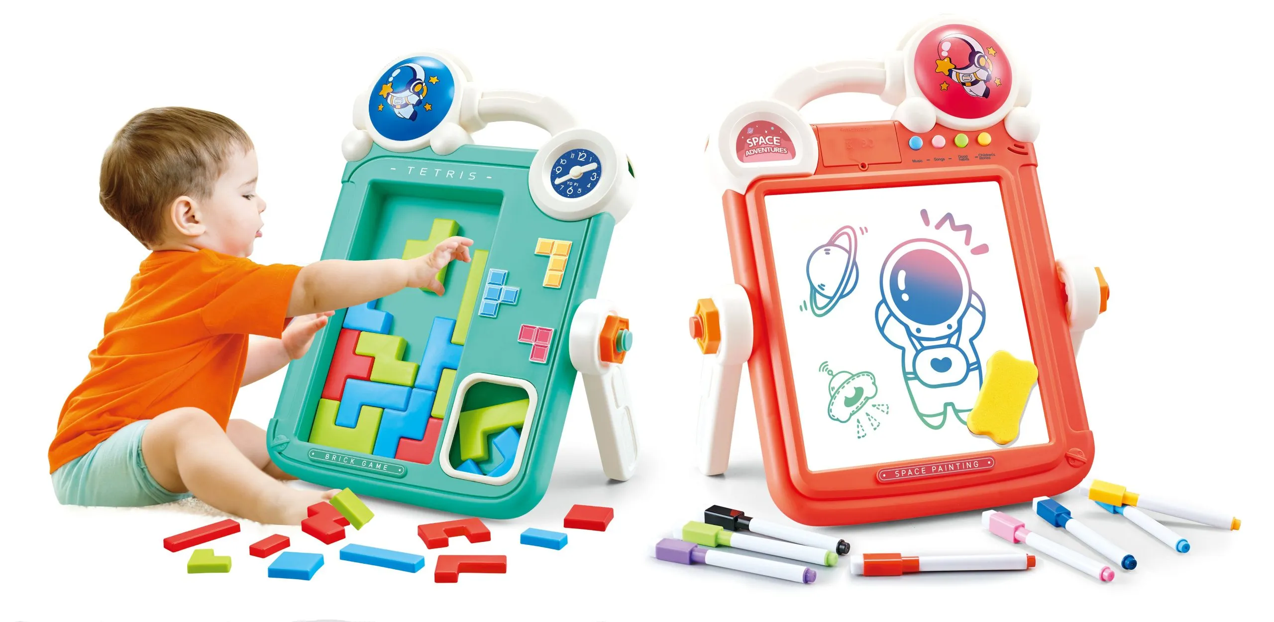 woopie dvostrana ploča za crtanje i igra tetris - slika 5