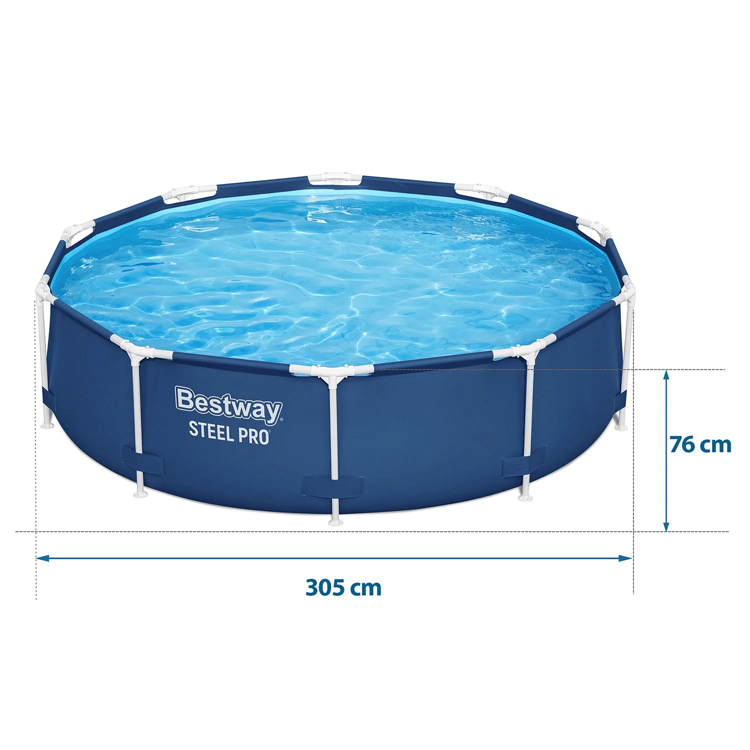 vrtni bazen s čeličnim okvirom 305 x 76 cm – bestway 56677 - slika 6