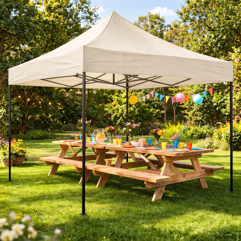 multigarden automatski samosklapajući vrtni paviljon 3 × 3 m, bež - slika 4