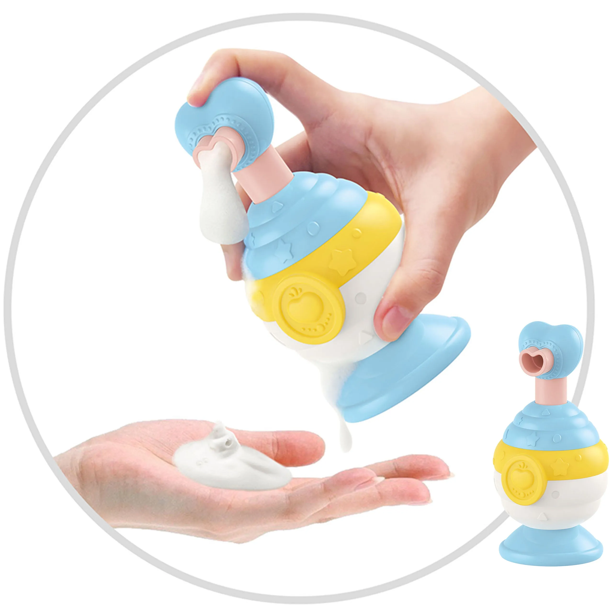 woopie set za kupanje - čaša, patka i dozator, plavi - slika 4