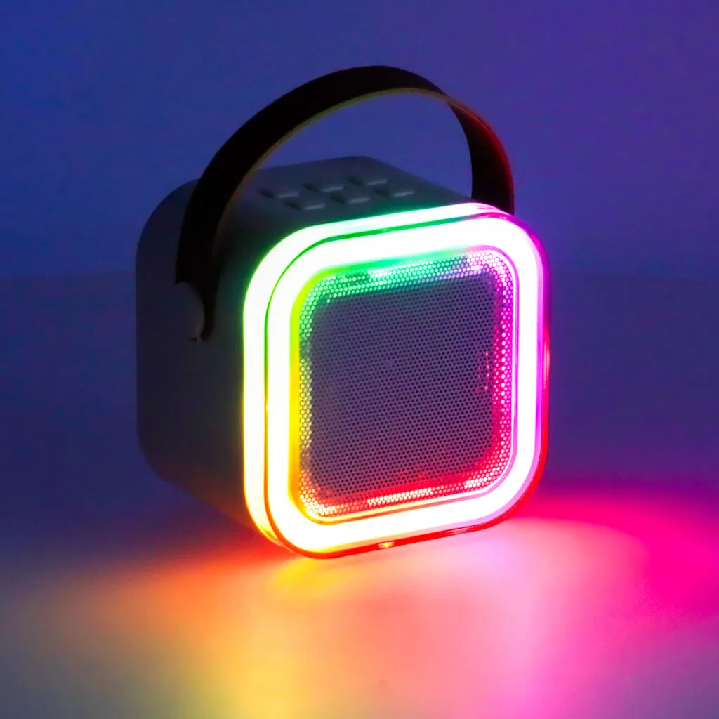 karaoke set 2 mikrofona + zvučnik bluetooth usb led pink - slika 8