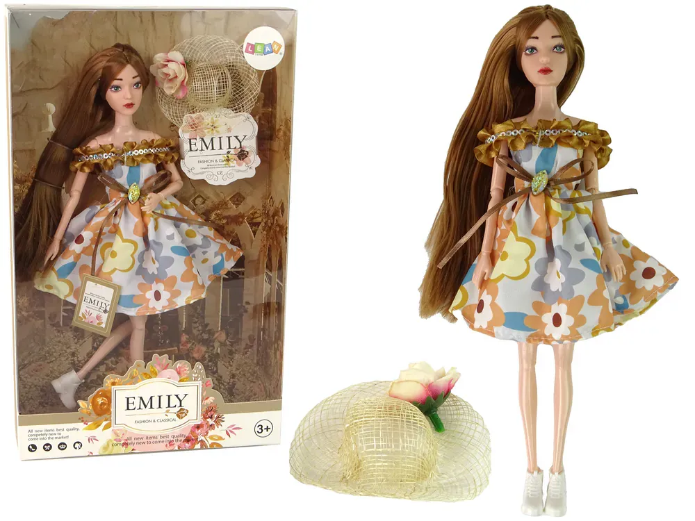 lutka emily - smeđa kosa i šešir autumn - slika 2
