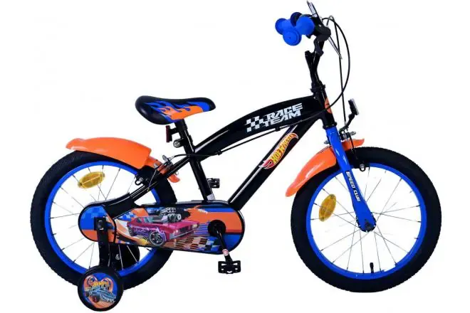 dječji bicikl hot wheels 16" crno-plavo-narančasti - 2 ručne kočnice - slika 2