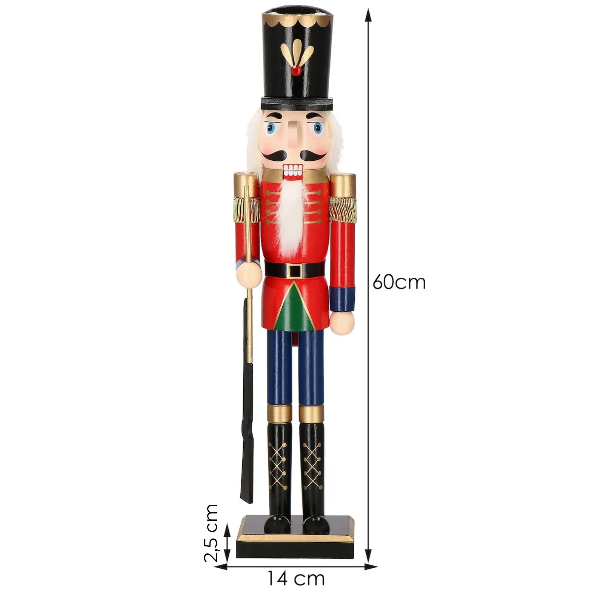 božićni ukras “orašar” – visina 60 cm - slika 2