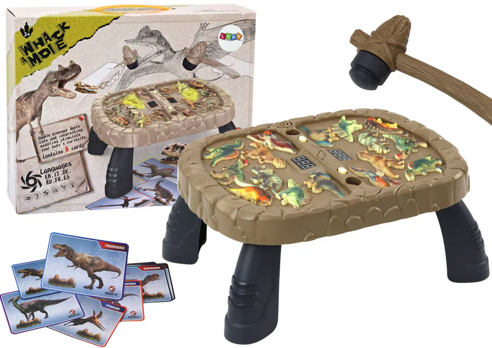 arkadna igra whac-a-mole na stolu s dinosaurima - slika 2