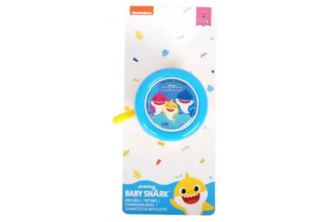 zvono za bicikl baby shark plavo - slika 2