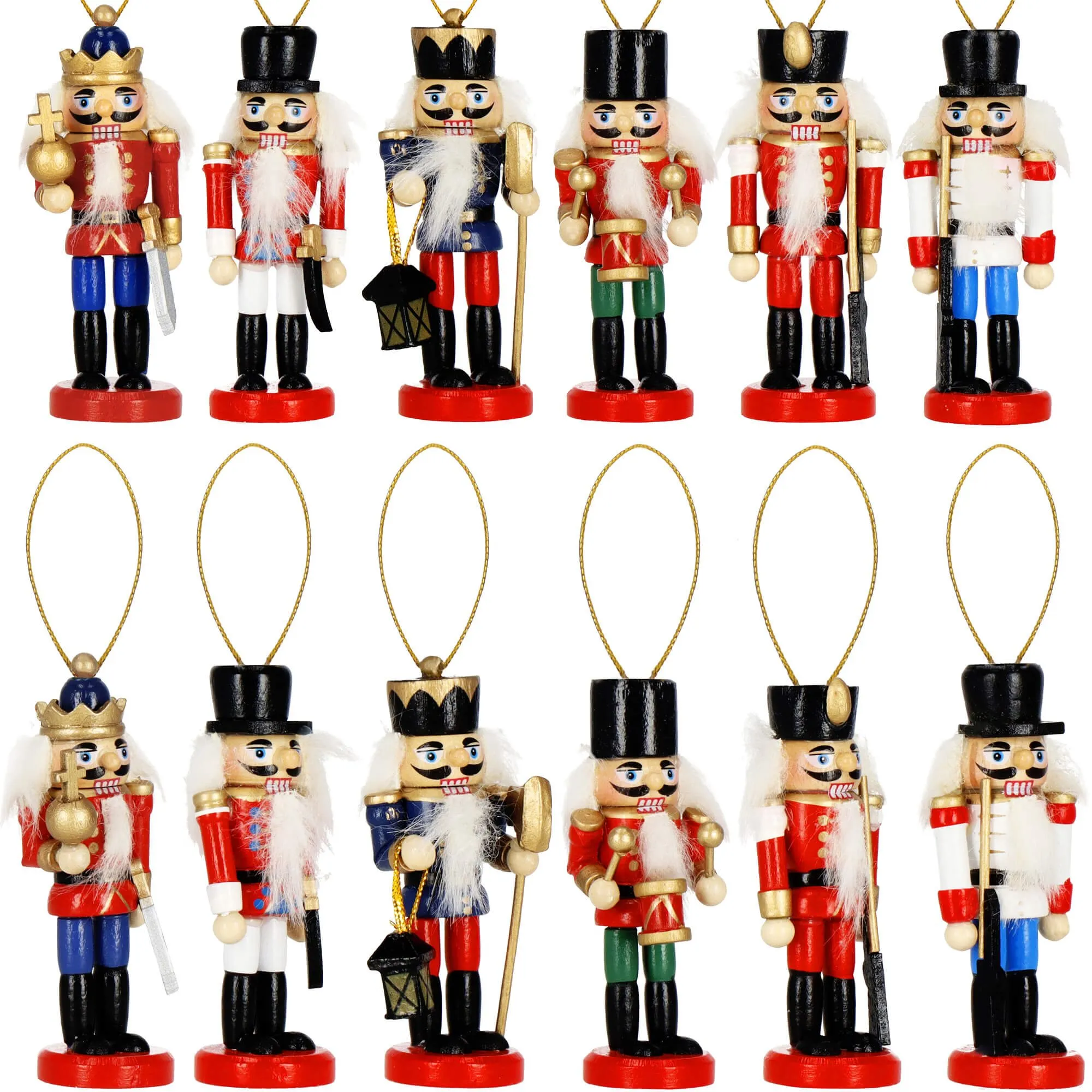 božićna dekoracija - figurice orašar, 8 cm, 6 komada - slika 5