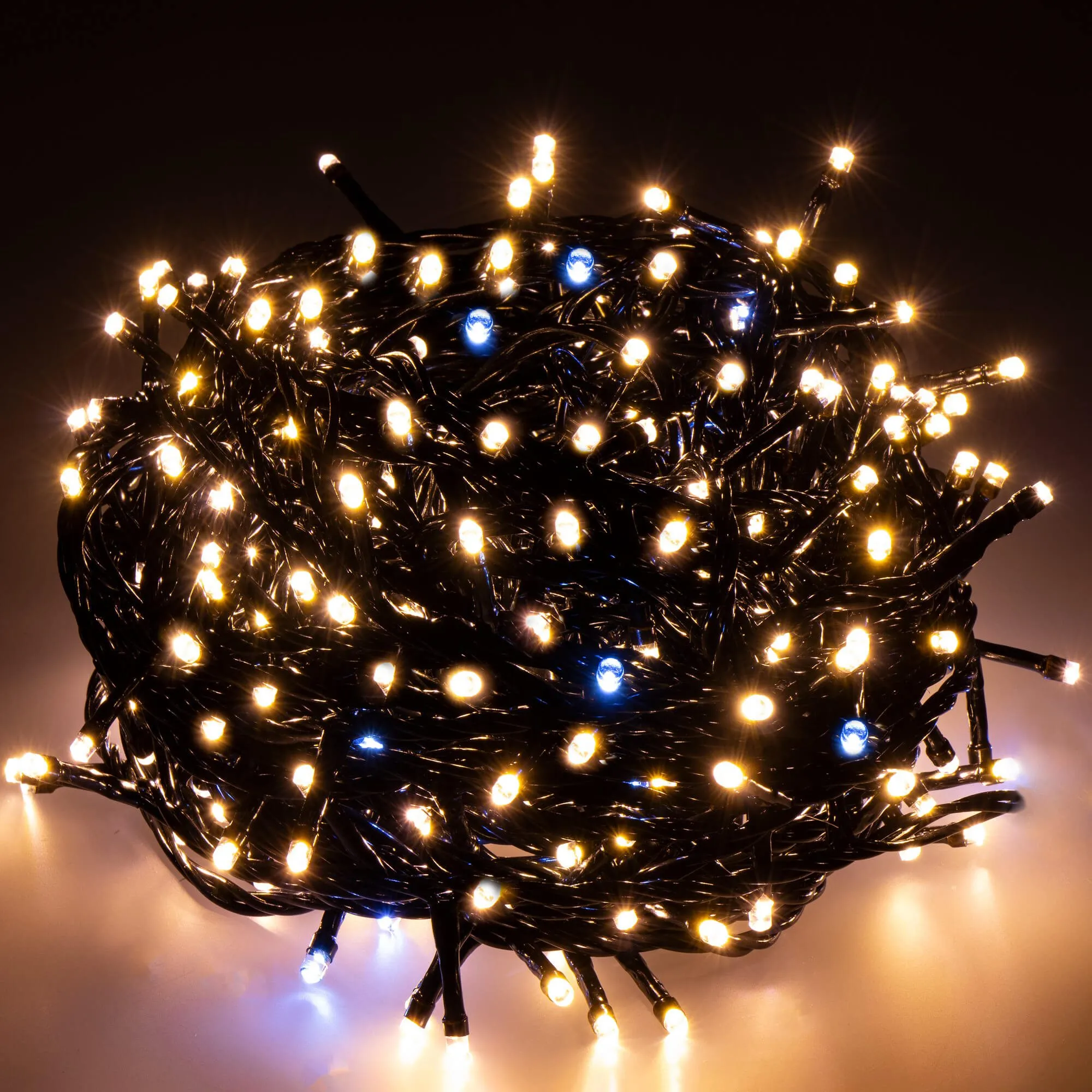 springos set božićnih lampica flash, 500 led, 28,5 m, toplo bijela + flash hladno bijela - slika 4