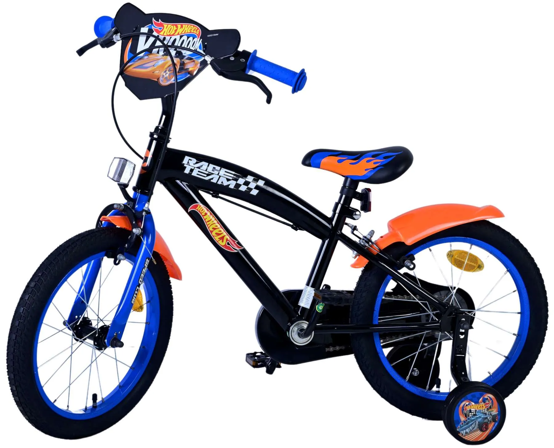 dječji bicikl hot wheels 16" crno-plavo-narančasti - 2 ručne kočnice - slika 10