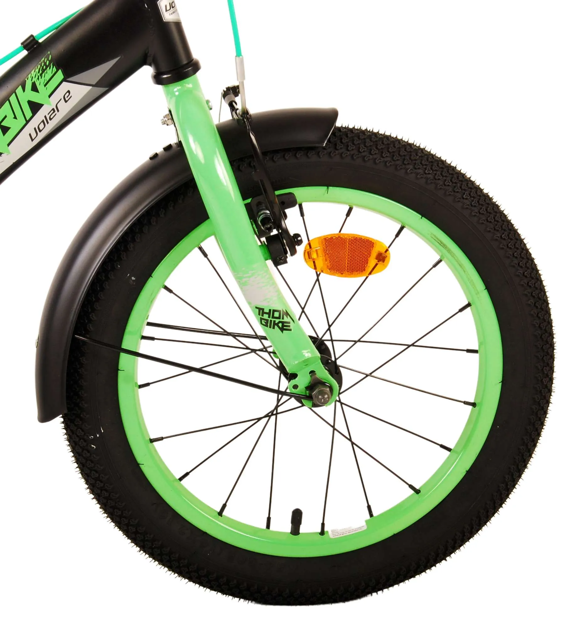 dječji bicikl volare thombike 16" s dvije ručne kočnice crno-zeleni - slika 6