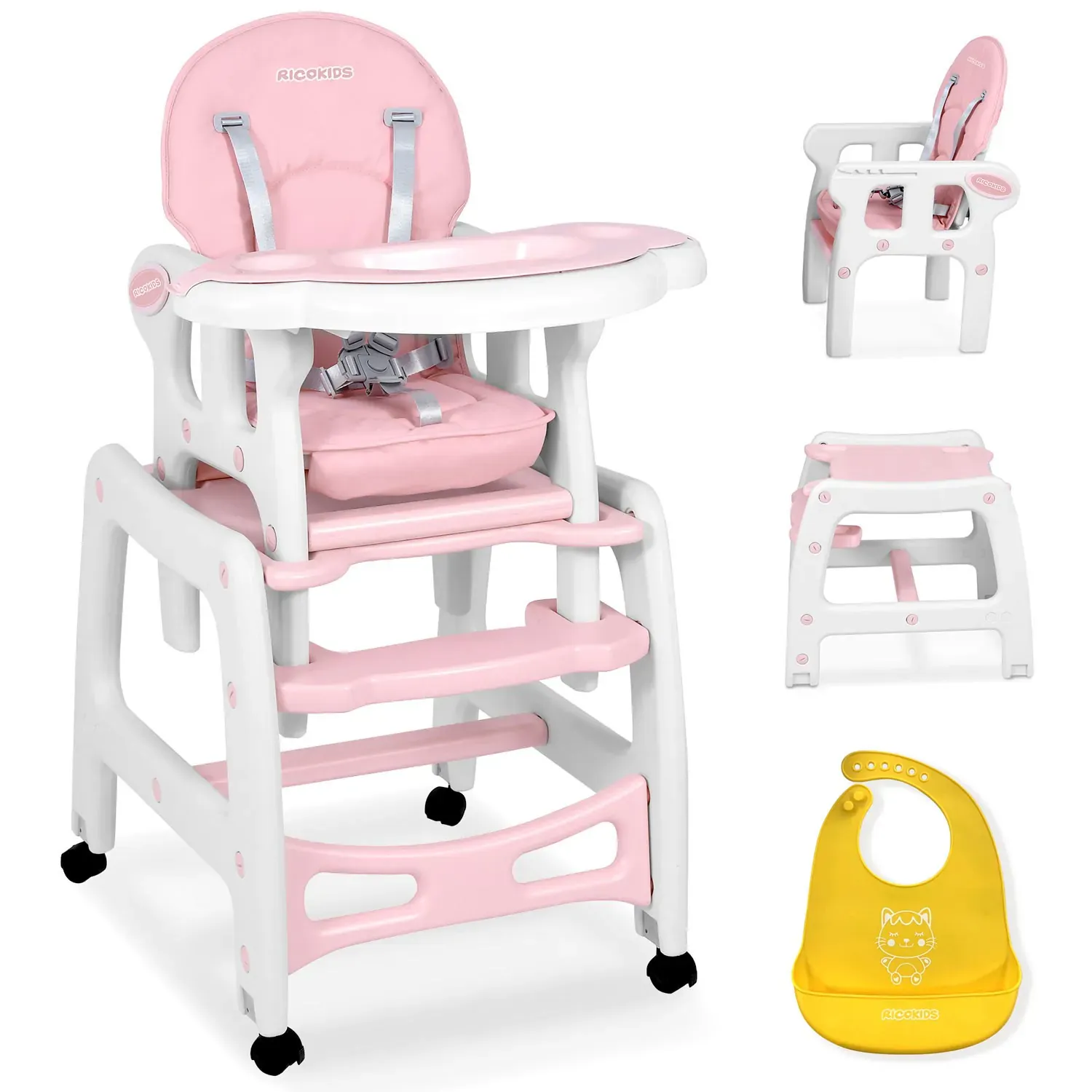 ricokids sinco hranilica za djecu, pink - slika 2