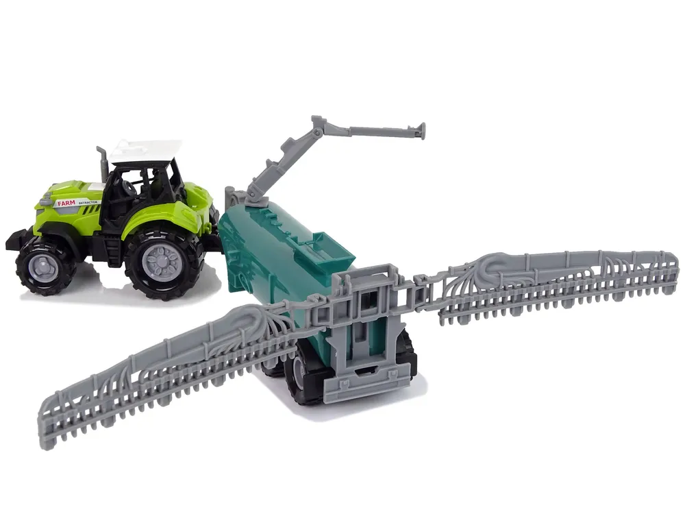 zeleni traktor s tirkiznom prskalicom - slika 4